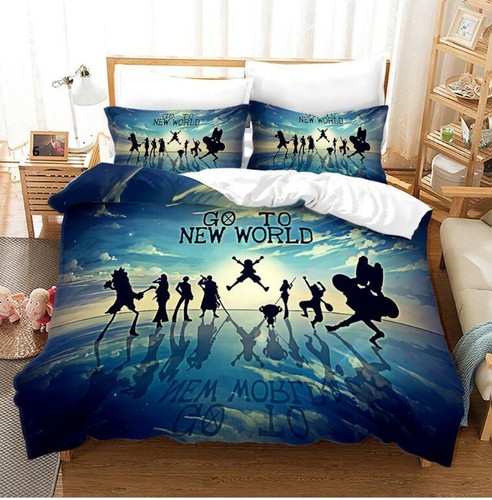 One Piece Monkey D Luffy Duvet Cover Pillowcase Single Double King Bedding Set - Picture 12 of 46
