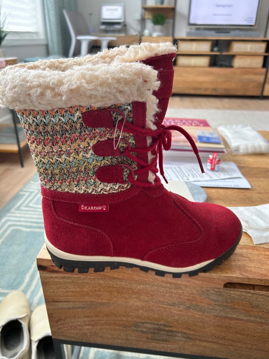 Svp Bearpaw Boetis Red Cheap Bearpaw Boots Top