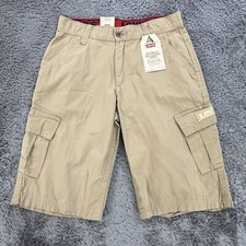 Levis XX Cargo Shorts Womens 10 Beige Knee Length 100 Cotton - NEW