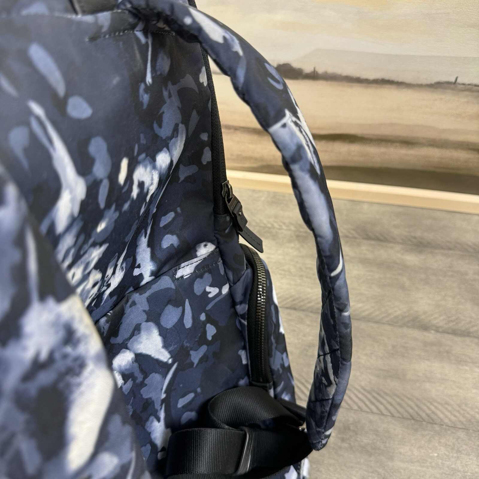 TUMI Navy Total Pattern Backpack Daypack Commutin… - image 10