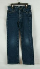 Brothers Dark Wash Distressed Straight Slim Jeans Boys Kid's Size 7 Cotton Blend