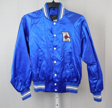 Vintage Johnny Mac GM St. Louis Truck Satin Bomber Jacket - Blue, Medium 9975