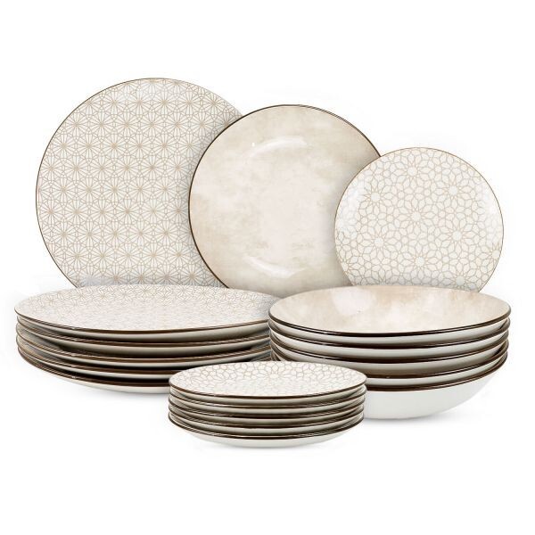 Servizio 18 Piatti da Tavola TOGNANA Habana Madison Set 6 Persone in Porcellana