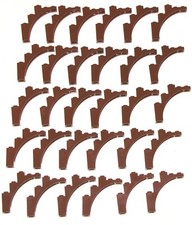 LEGO LOTE DE 30 NUEVAS PIEZAS DE CASTILLO ARCO MARRÓN ROJIZO 1 X 5 X 4 RAMA DE ÁRBOL