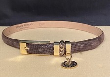 Vintage Streets Ahead Belt Women's M Faux Lizard Gold Color Hardware Made in USA