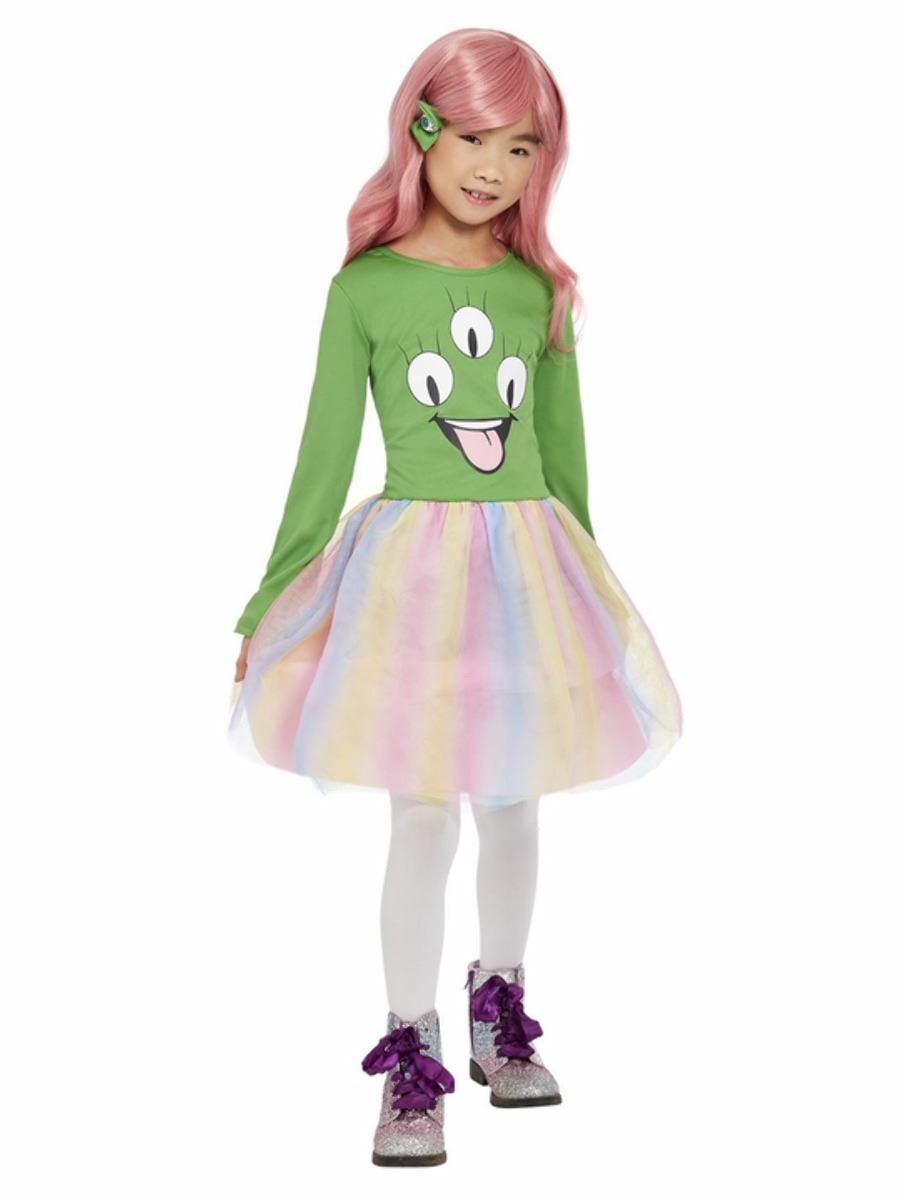 Niña Alien Disfraz Lindo Halloween Espacio Exterior Disfraz Fiesta