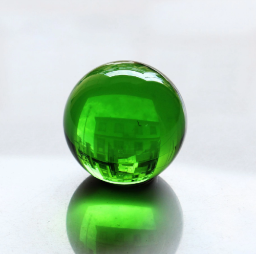 Crystal Balls 40MM Green Clear Color Glass Ball Photography Glass ball - Picture 1 of 3