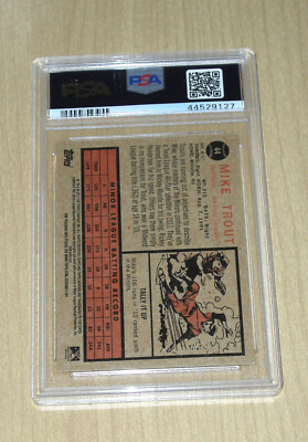 2011 Topps Heritage Minor Minors Mike Trout #44 PSA 9 MINT | eBay display picture 1