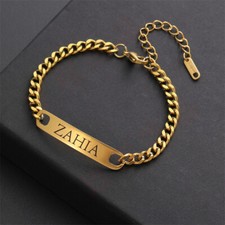Customized Name Bracelet   Cuban Chain Bracelet   Memorial Bracelets
