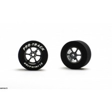 Pro Track Roadster 1-1/16 x .500 Gray Drag Rear Wheels for 3/32 axle