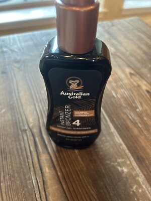 Australian Gold Instant Bronzer SPF 4 8oz. Spray Gel Sunscreen, Exp. 05/2026