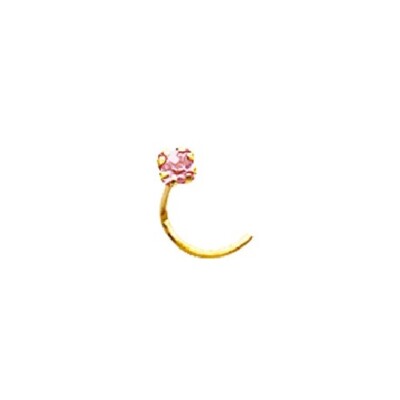 Piercing De Nez Dolly-Bijoux - Diamant 0.02 Carat, Or Gris 18K Massif, 4 Griffes