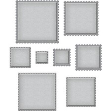Spellbinders Etched Dies S5538 Postage Edge Squares 8 die set 1.5x1.5 to 5x5