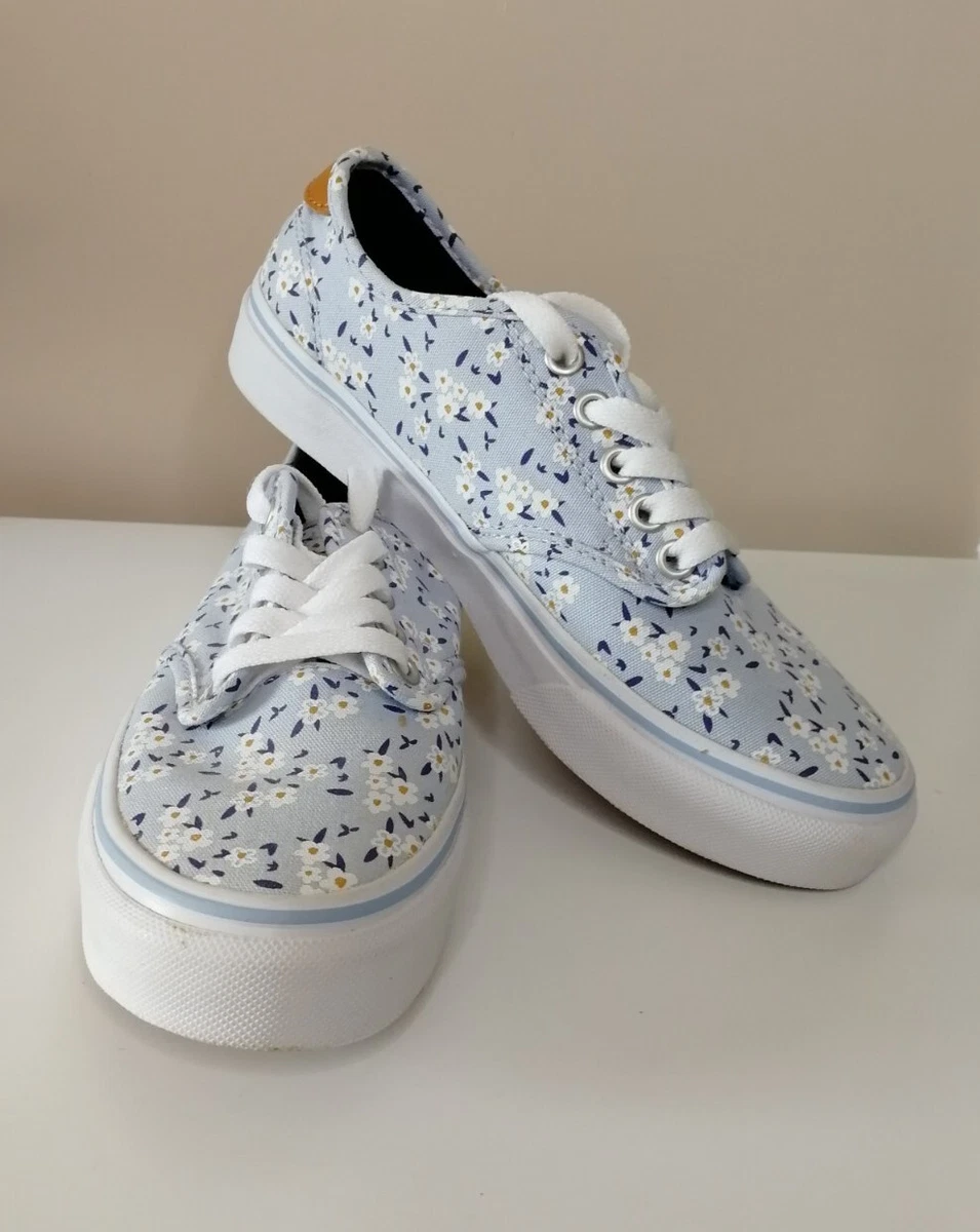 Vans Blue Floral Ultracush Size 3 Worn Once