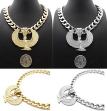 New Maat Egyptian Goddess Pendant 11mm/18" or 20" Cuban Chain Necklace RC3874