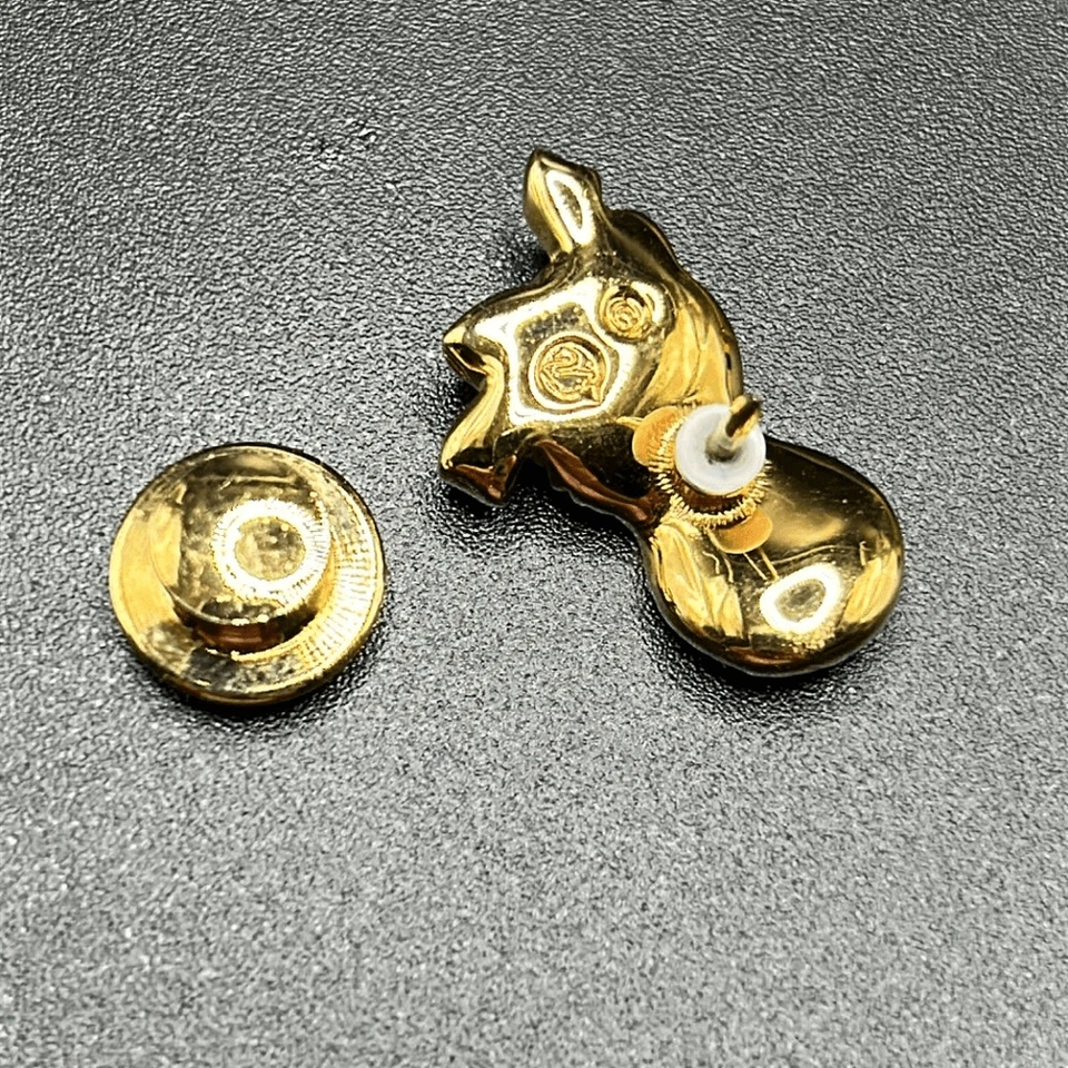 Broche de oro broche tac máscara de mascarada veneciana piedra ámbar tabaco cristal Swarovski Foto 3 de 4