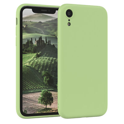 Für Apple iPhone XR Handyhülle Silikon Back Cover Schutz Soft Case Handy Grün