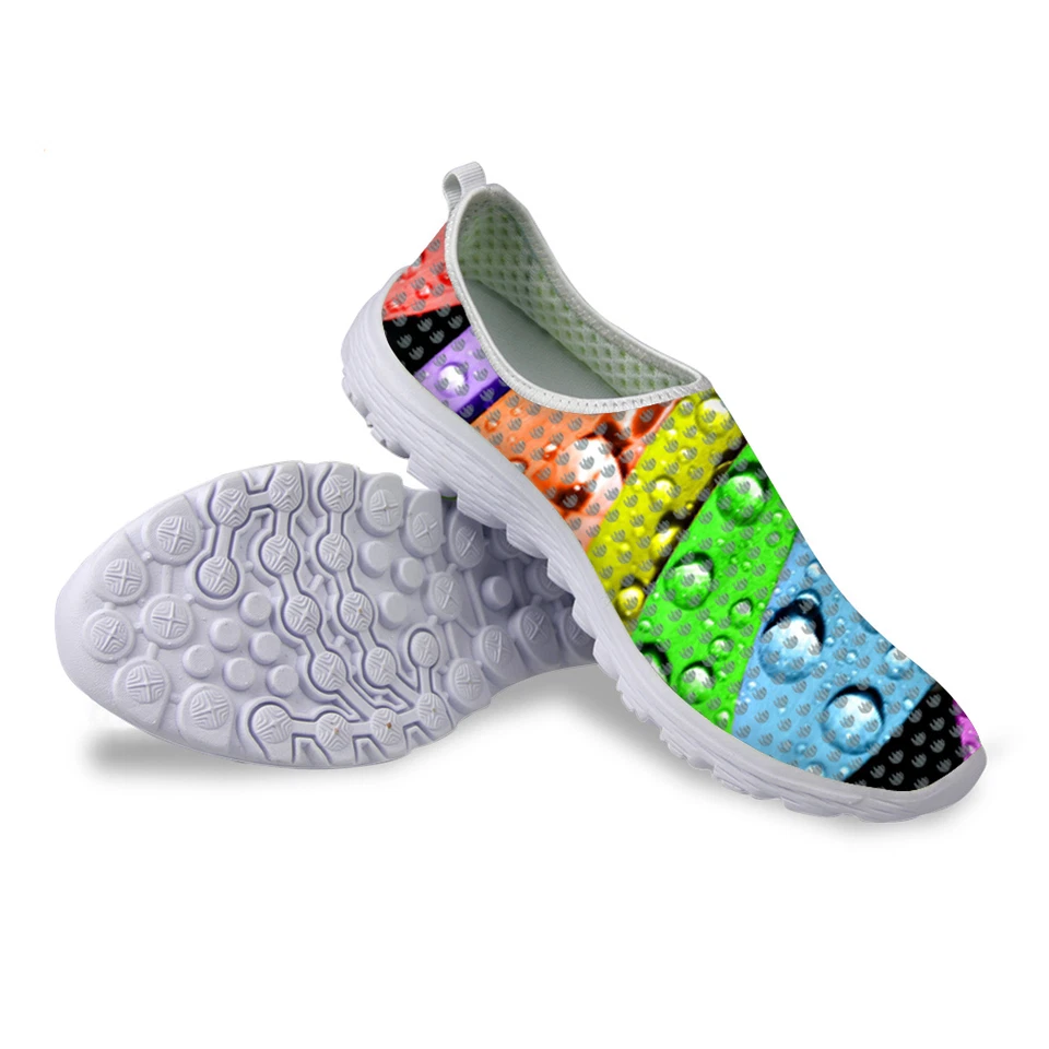 Ladies Colorful Mesh Running Shoes Soft Breathable Sports Hiking Shoes Sneakers - Image 3 of 4