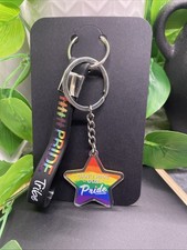 4" Silver-Tone Silicone Pride 2 in 1 Keychain Purse Backpack New Free Ship B7814