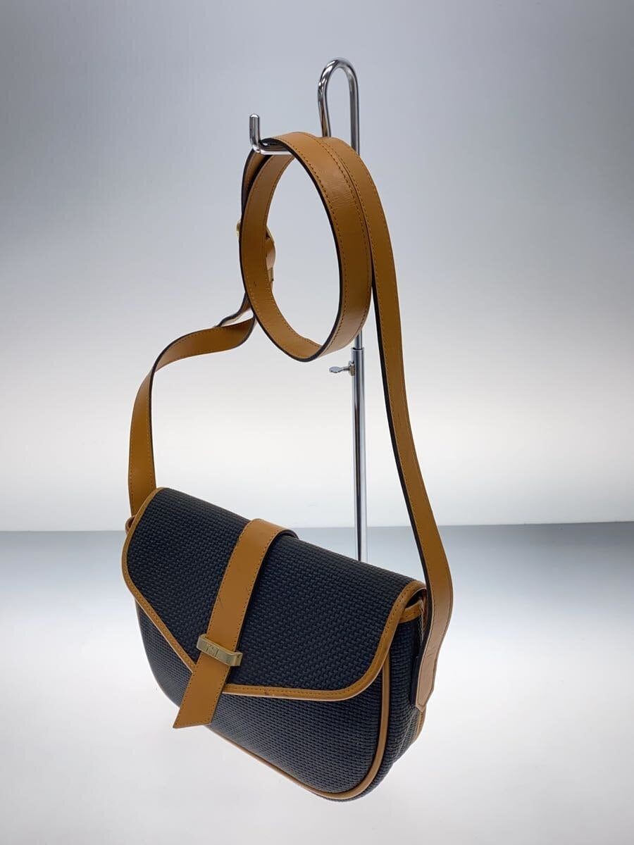 Borsa a tracolla YVES SAINT LAURENT in PVC x pelle nera cammello graffio con