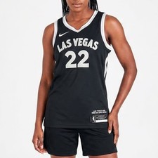 Nike Las Vegas Aces A'ja Wilson 22 Explorer Edition WNBA Jersey Black Medium