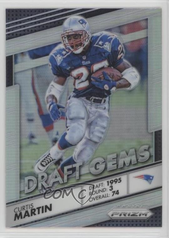 2016 Panini Prizm Draft Gems Silver Prizm Curtis Martin #1 HOF