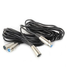SoundLab Female XLR to Male XLR Cable 6m Pair for Audio Equipment