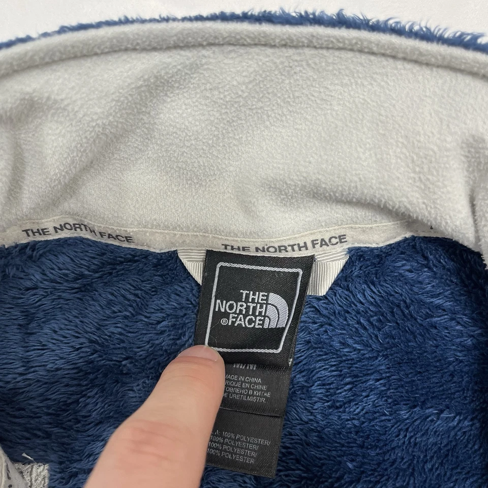 The North Face Jacket Womens M Blue Fleece Full Zip Mock Neck Geometric Design - Image 3 of 4