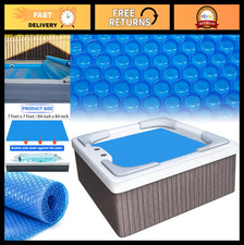 Heavy Duty 16 Mil Thermal Bubble Cover Blanket for 7ft x 7ft Hot Tub  Pool