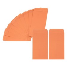 200 St&uuml;ck Briefumschl&auml;ge f&uuml;r Geld 16,5x8,9 cm f&uuml;r Schecks M&uuml;nzen, orange