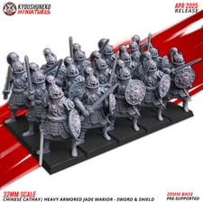 Kyoushuneko Chinese Jade Armoured Warriors X10 28mm/32mm Scale -NO BASES-