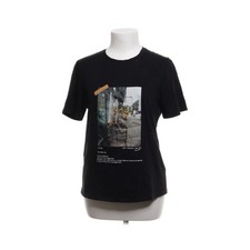 Mango, T-shirt, Größe: M, Schwarz, Bio-Baumwolle, Print, Damen #rfy