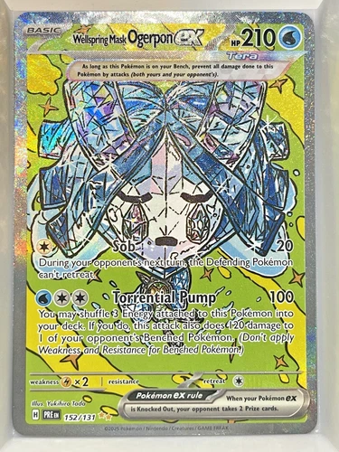 (T) Wellspring Mask Ogerpon ex 152/131 Prismatic Evolutions Pokemon Holo NM