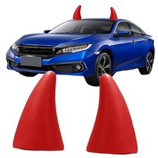 Car 3D Devil Horns Sticker Easy to Find Car in The 2 Pcs Devil Horns-red