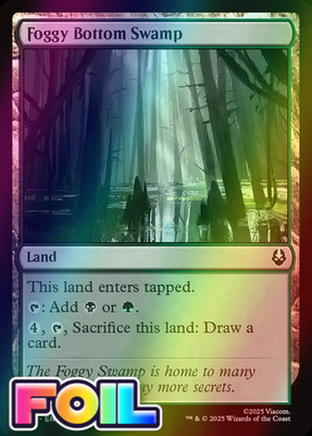 x1 Foggy Bottom Swamp FOIL TLA Avatar MTG 269 M/NM 1x