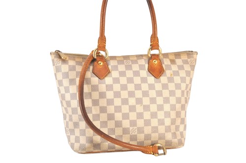 Auth Louis Vuitton Damier Azur Saleya PM Shoulder Tote Bag N51186 Junk 1649N