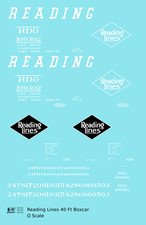 K4 O Scale Decals Reading 40 Ft Boxcar White Diamond Logo