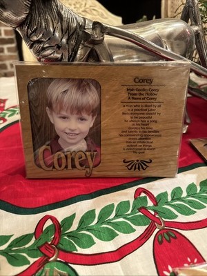 COREY Personalized Name Profile Laser Engraved Wood Picture Frame Magnet