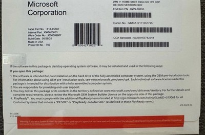 New Windows 10 Home 64 Bit DVD Sealed w/ Product Key Free Shipping