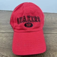 NP Quakers Hat Quakers NP Red Baseball Hat Adjustable Adult Size Hat Red Cap