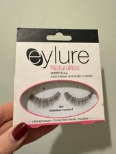 EYLURE VOLUME No. 100 LIGHT VOLUME FALSE EYE LASHES WITH ADHESIVE - BLACK