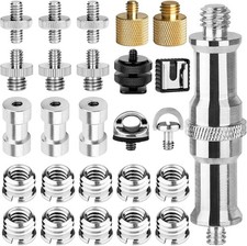 Complete Tripod Adapter Set, 1/4 to 3/8 Threaded Screws for Quick Release