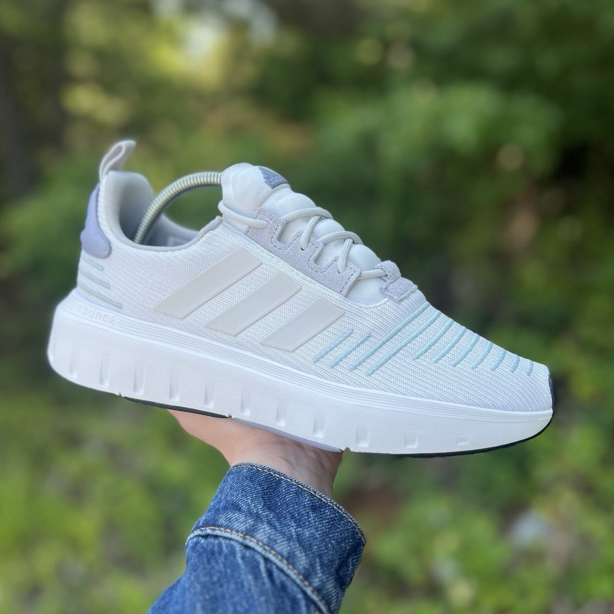 Adidas Originals Adidas White Sneakers Tennis Shoes Adidas Swift Run 23  Women's Running Shoes Athletic Sneaker
