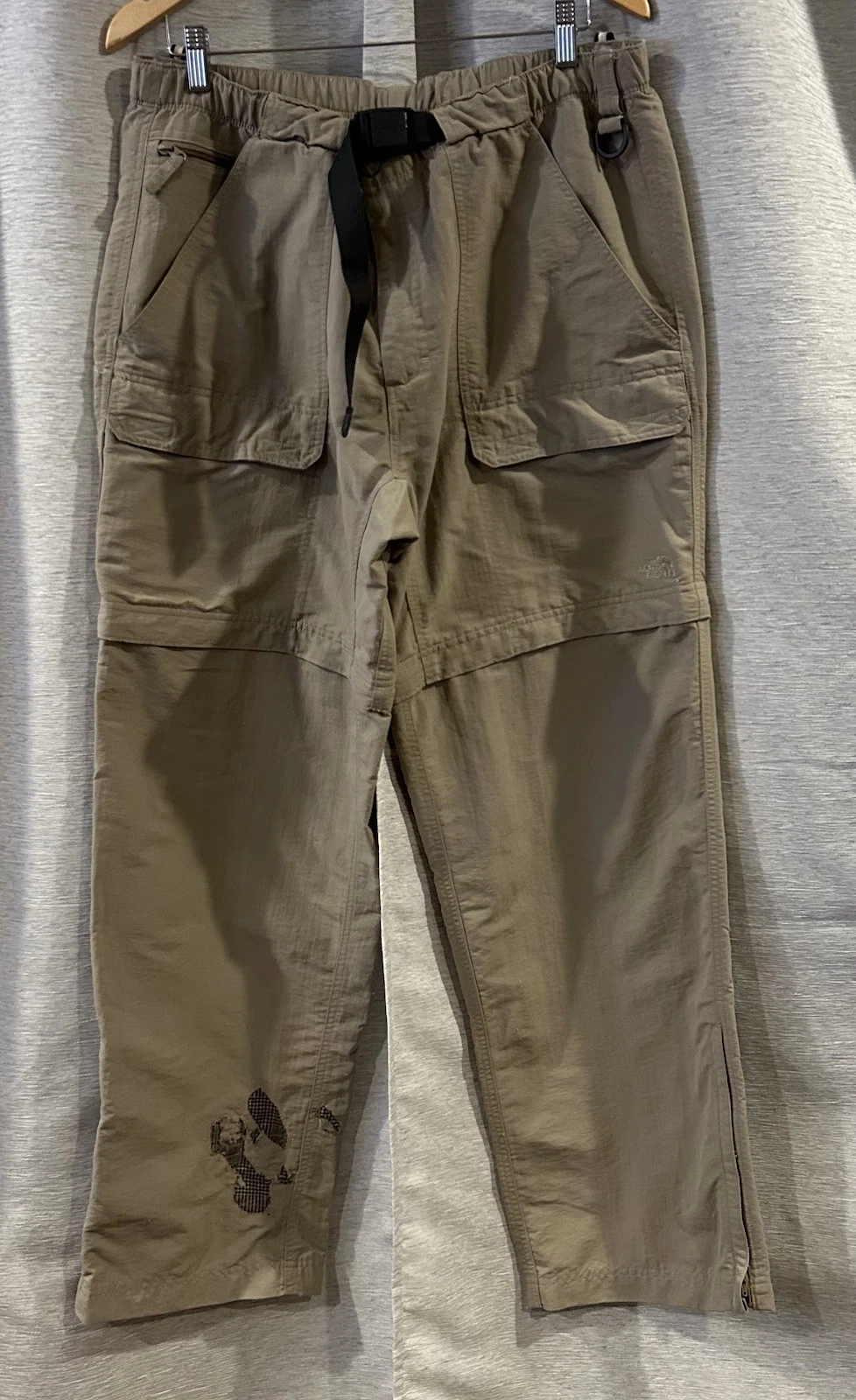 The North Face Cargo Convertible Hiking Pants Mens Size X-Large Belted Outdoor
