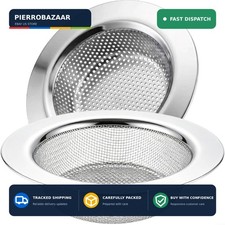 LASSHSWA Kitchen Sink Strainer 2 Pack Stainless Steel 4.5 Inch