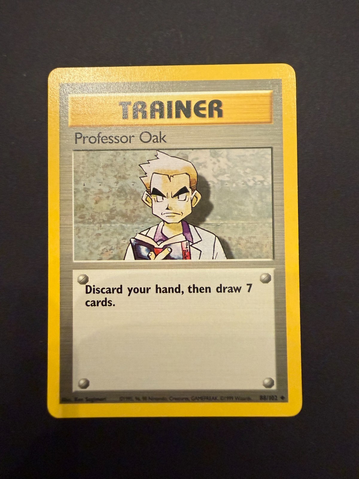 Pokémon TCG Trainer Card Professor Oak Base 88/102 Regular Near Mint!