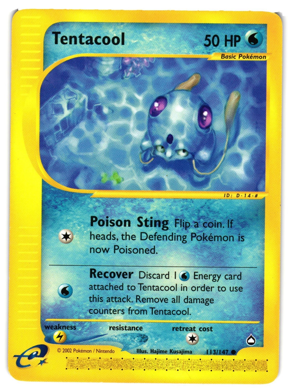 Pokemon TCG Tentacool Aquapolis 113/147 Common LP