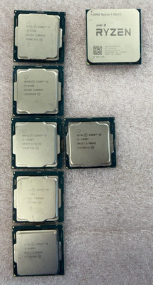 Lot of 7 - Ryzen 5 5600G, i7-8700, i5-8400, i5-7500T, i5-7400 **UNTESTED**
