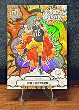 2025 Panini Donruss Will Howard Bomb Squad Holo Rookie RC #/100 Steelers