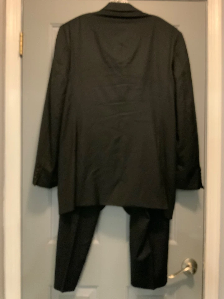 Hugo Boss HOMBRE Negro 42 Reg Super 150 Lana 2 piezas Traje 3 pero. Pantalón 34x30 Usado en Excelente Condición Foto 3 de 4